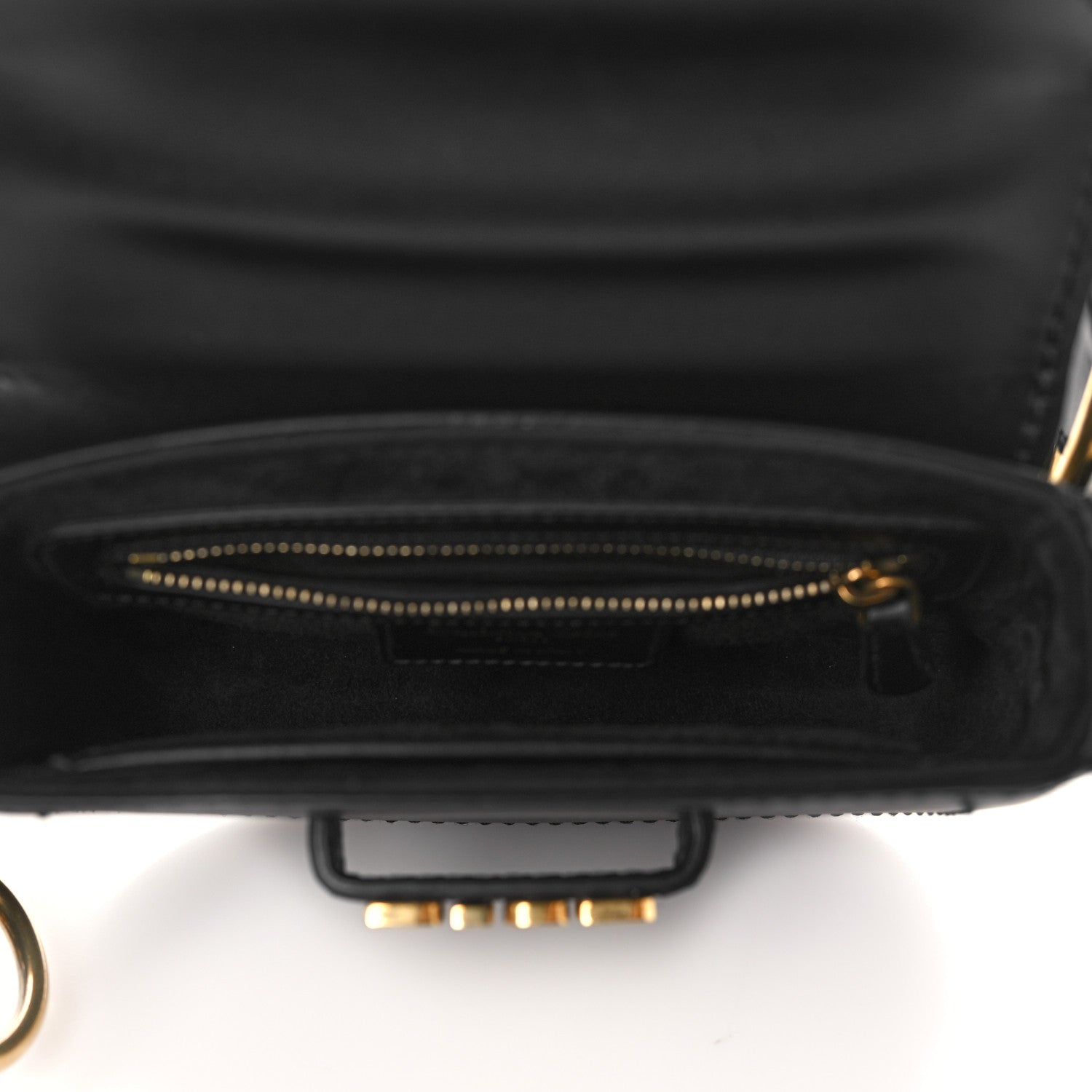 Christian Dior Calfskin Mini D Fence Saddle Bag Black 5 of 11