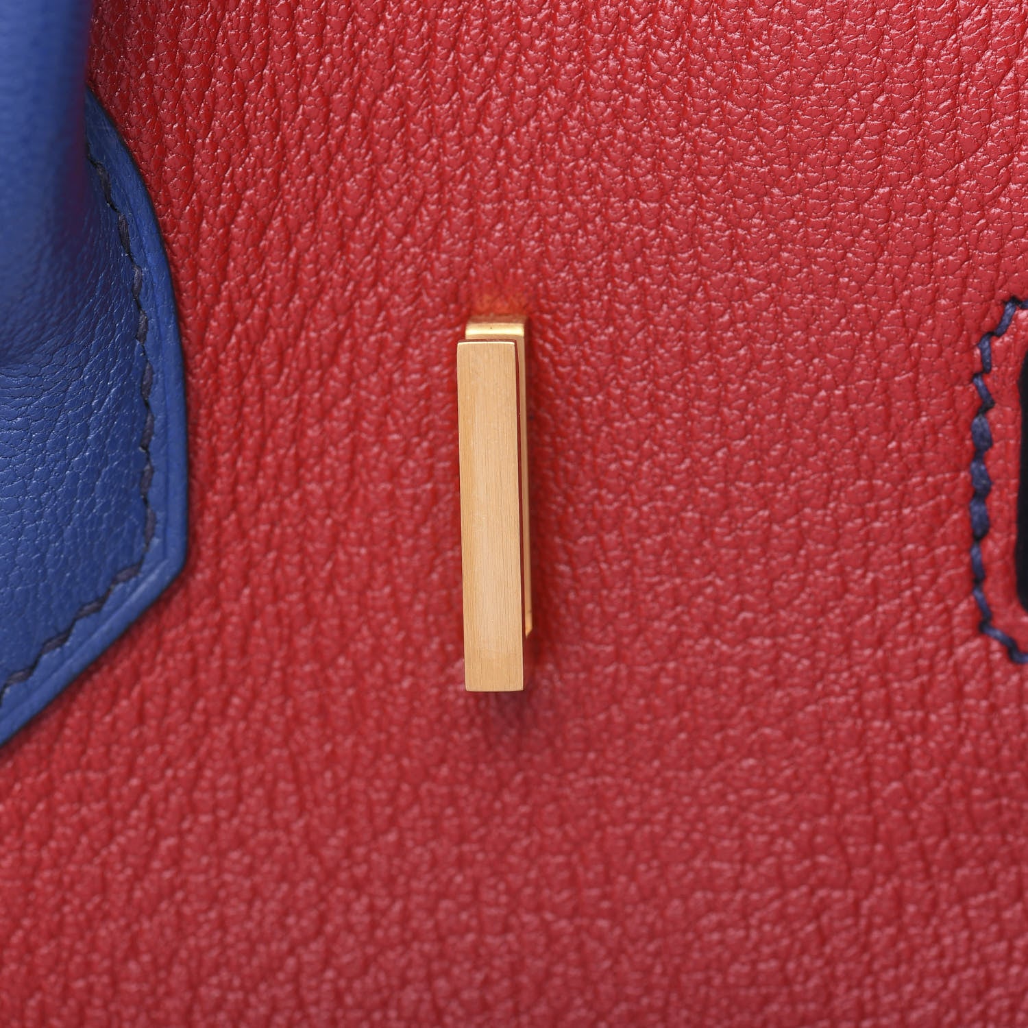 Hermes Chevre Mysore Horseshoe Birkin 30 Rouge Casaque Bleu Brighton 19 of 41
