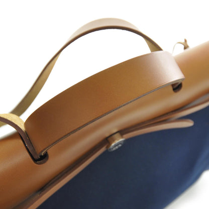 Hermes Toile Herbag Zip MM Bleu de Malte 5 of 9