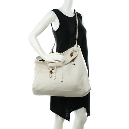 Gucci Calfskin Large Jungle Tote White 2 of 7
