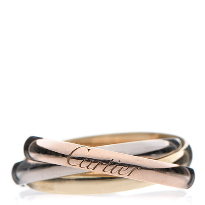 Cartier 18K Pink Yellow White Gold Small Trinity Ring 51 5.75 1 of 6
