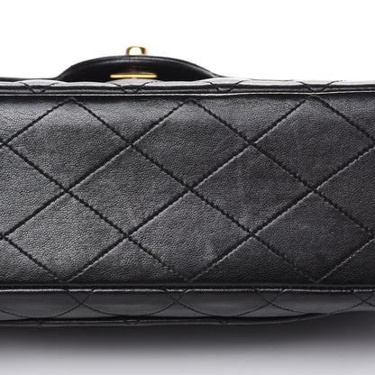 Chanel Lambskin Quilted Medium Double Flap Black 11 of 12