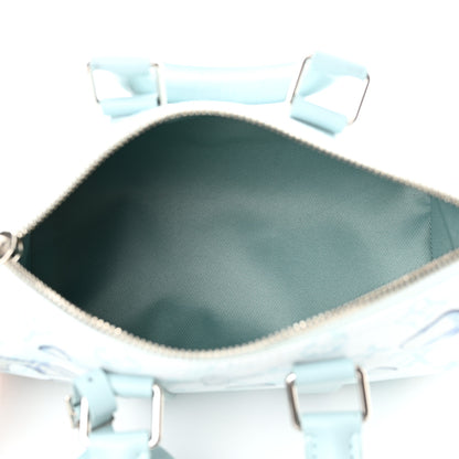 Louis Vuitton Monogram Aquagarden Keepall Bandouliere 25 Crystal Blue 5 of 11