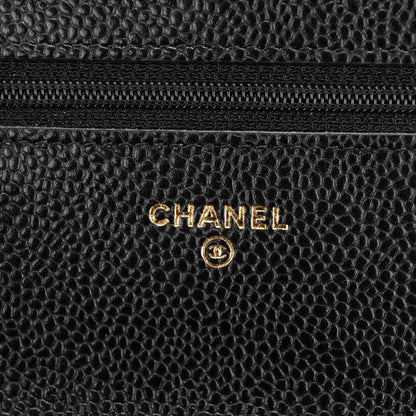 Chanel Caviar Quilted Wallet On Chain WOC Black 6 of 8