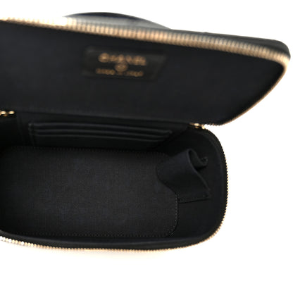 Chanel Lambskin Quilted Small Top Handle Vanity Case With Chain Black 5 of 11