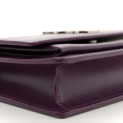 Saint Laurent Calfskin Monogram Sunset Chain Wallet Prunia 8 of 10