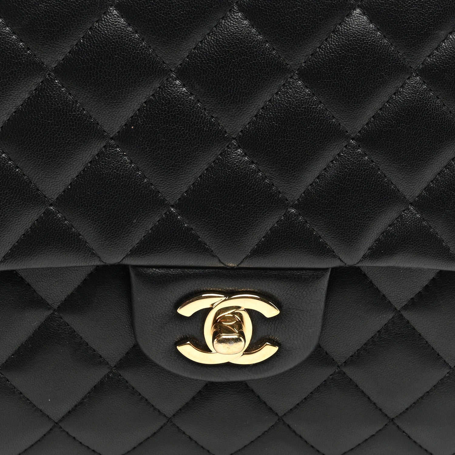 Chanel Lambskin Quilted Flap Clutch Black 8 of 10