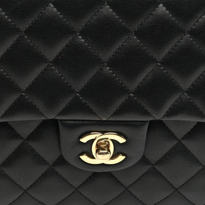 Chanel Lambskin Quilted Flap Clutch Black 8 of 10