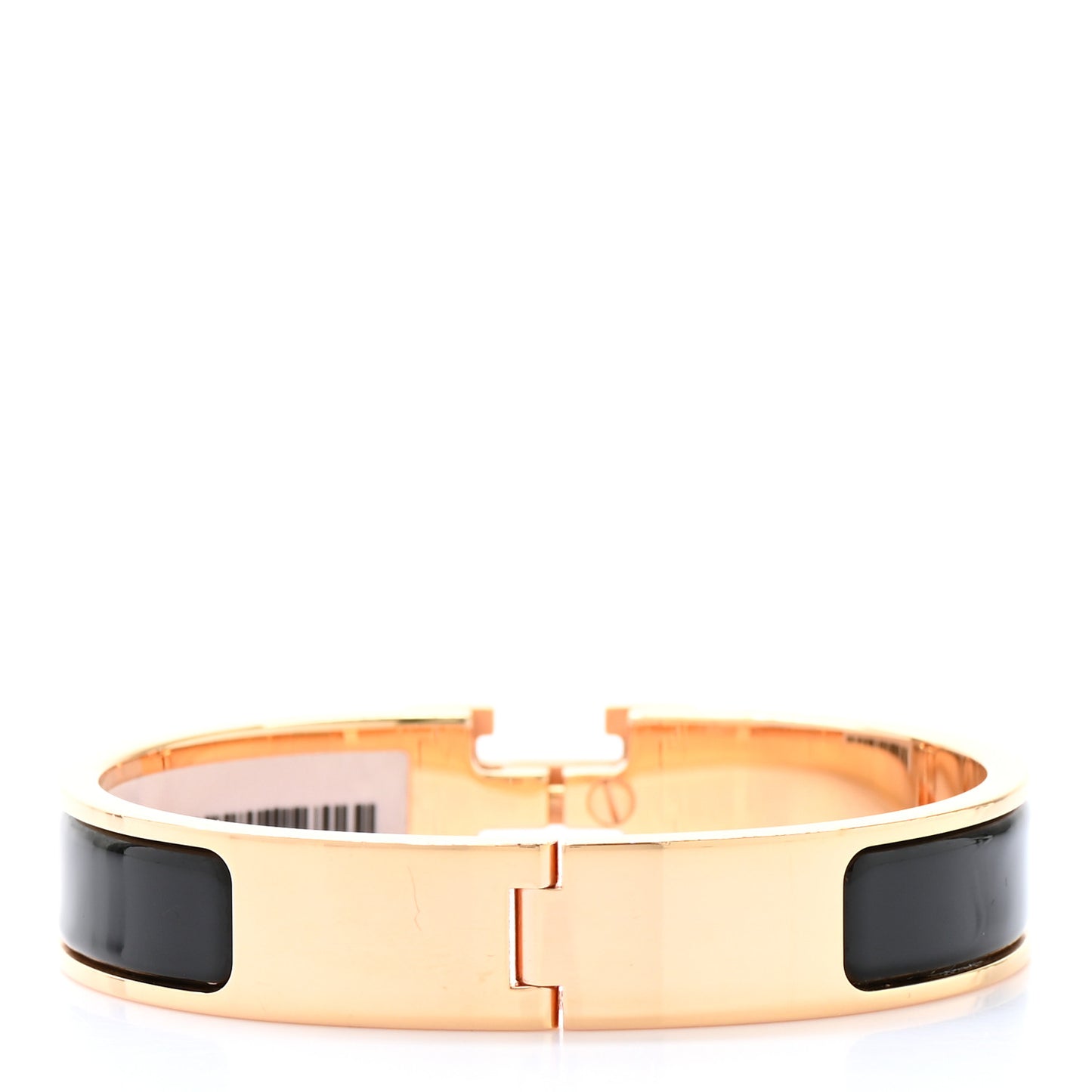 Enamel Narrow Clic Clac H Bracelet PM Black