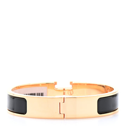 Hermes Enamel Narrow Clic Clac H Bracelet PM Black 3 of 5