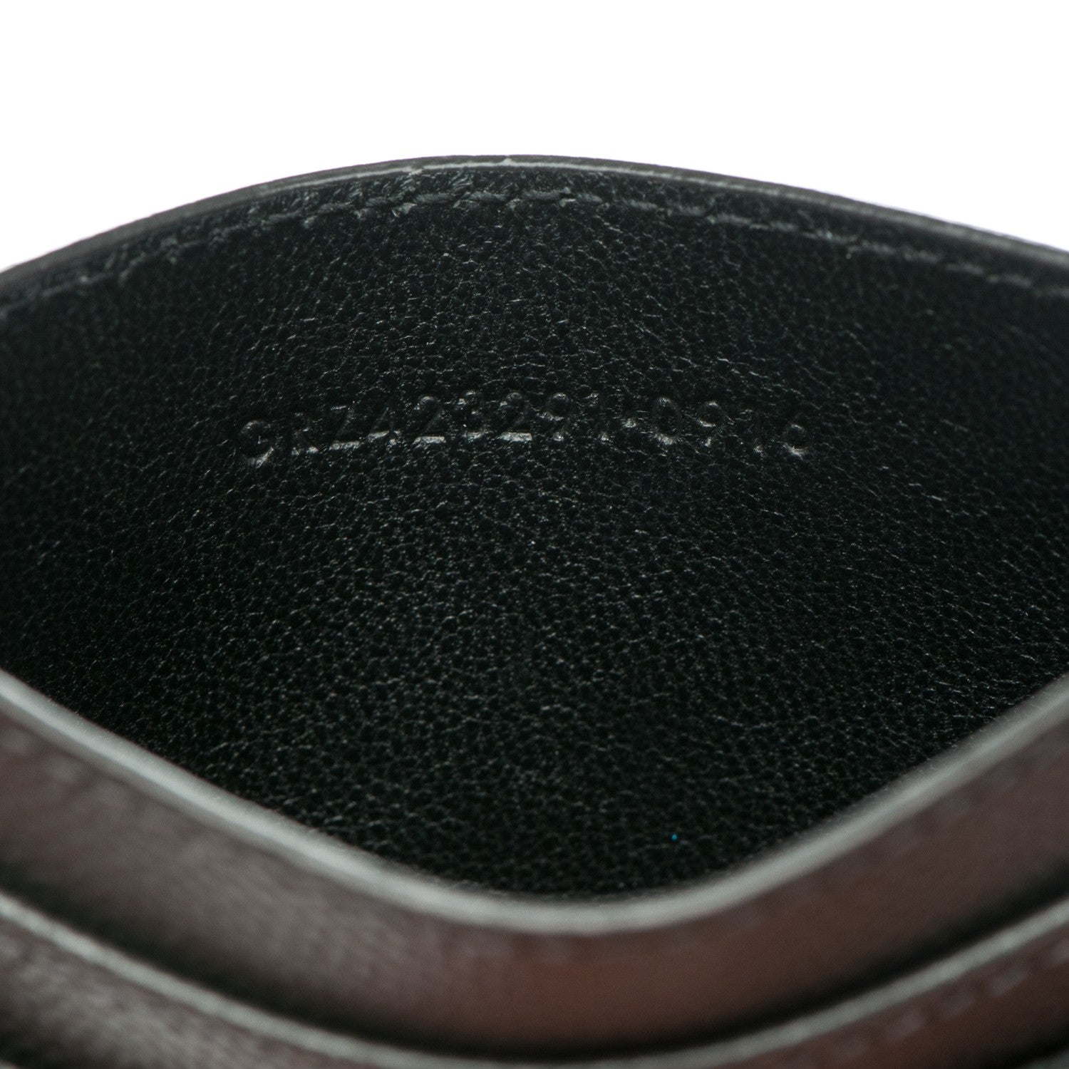 Saint Laurent Grain De Poudre Matelasse Chevron Monogram Card Case Coal 6 of 10