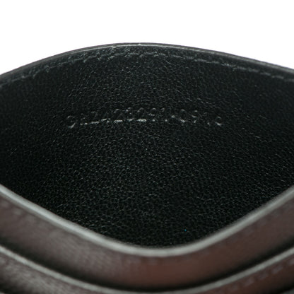 Saint Laurent Grain De Poudre Matelasse Chevron Monogram Card Case Coal 6 of 10