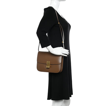Celine Box Calfskin Medium Classic Box Flap Bag Camel 2 of 14