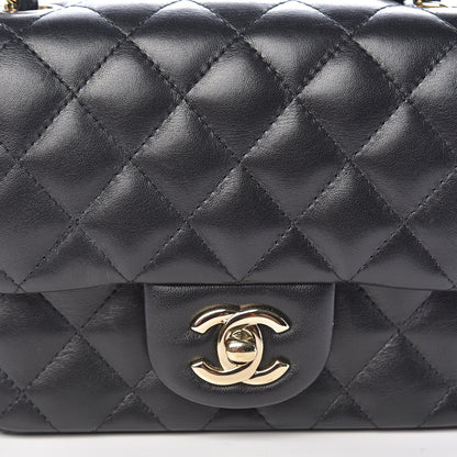 Chanel Lambskin Quilted Mini Square Flap Black 10 of 11
