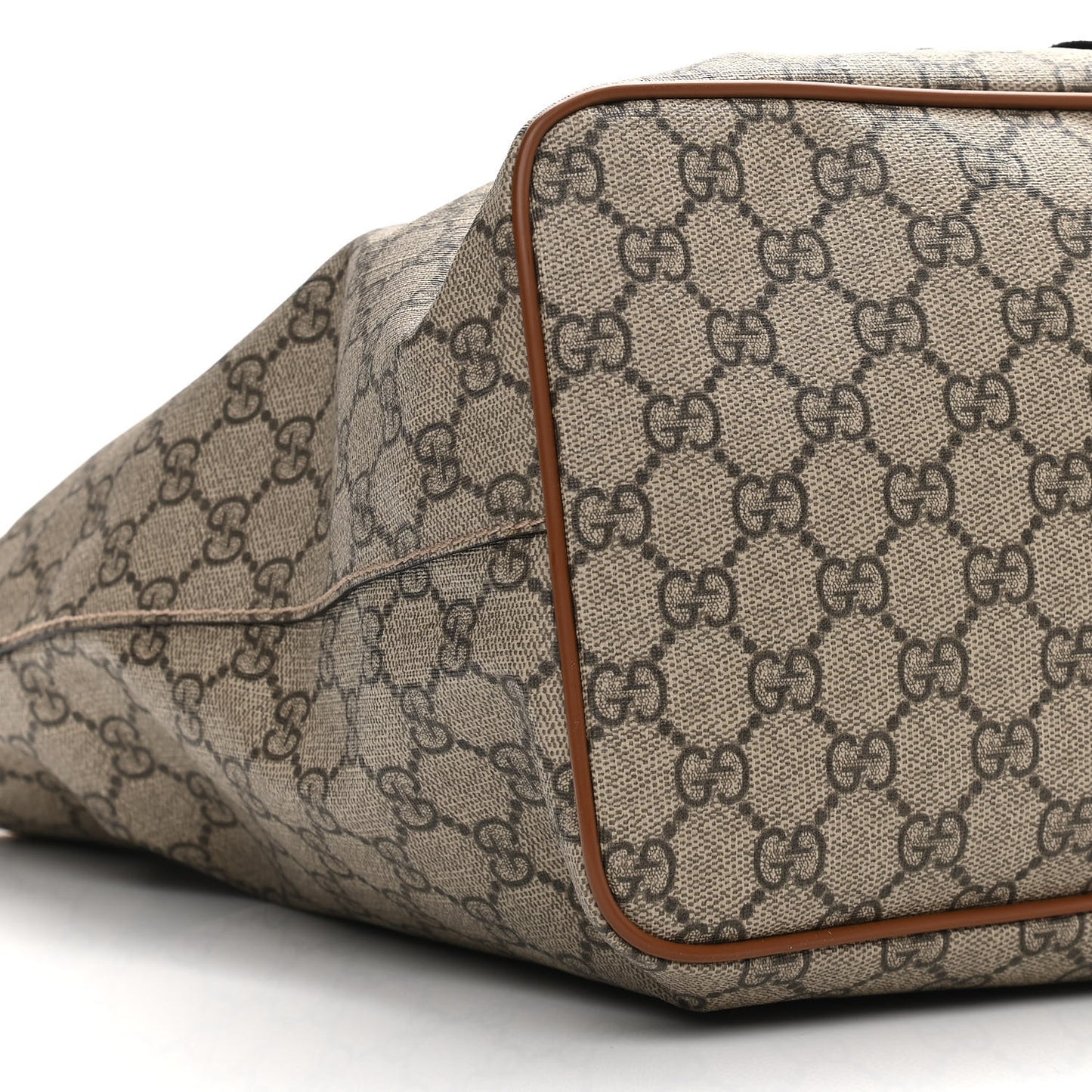 Soft GG Supreme Monogram Embroidered Crossbody Tote Brown