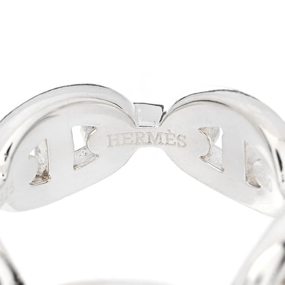 Hermes Sterling Silver PM Chaine d'Ancre Enchainee Band Ring 50 5.25 3 of 7