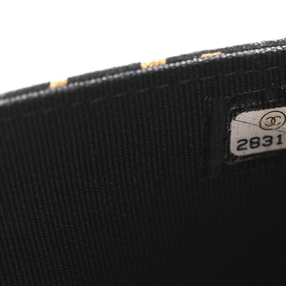 Chanel Calfskin Quilted Graffiti Pyramid Wallet On Chain WOC Black 8 of 12