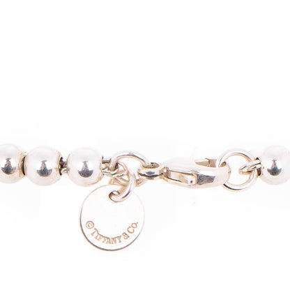 Tiffany Sterling Silver 18K Rose Gold Return to Heart Bead Bracelet 4 of 5