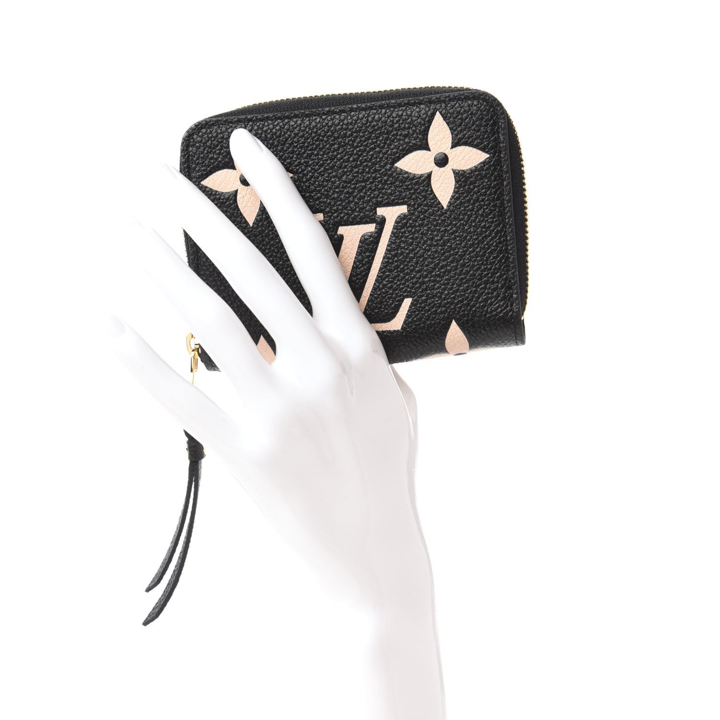 Empreinte Monogram Giant Zippy Coin Purse Black Beige