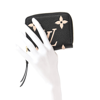 Louis Vuitton Empreinte Monogram Giant Zippy Coin Purse Black Beige 2 of 11