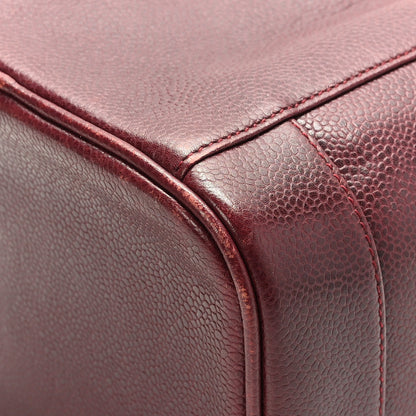 Chanel Caviar Vanity Cosmetic Case Burgundy 12 of 12