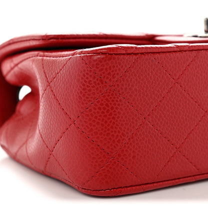 Chanel Caviar Quilted Mini Rectangular Flap Red 9 of 11