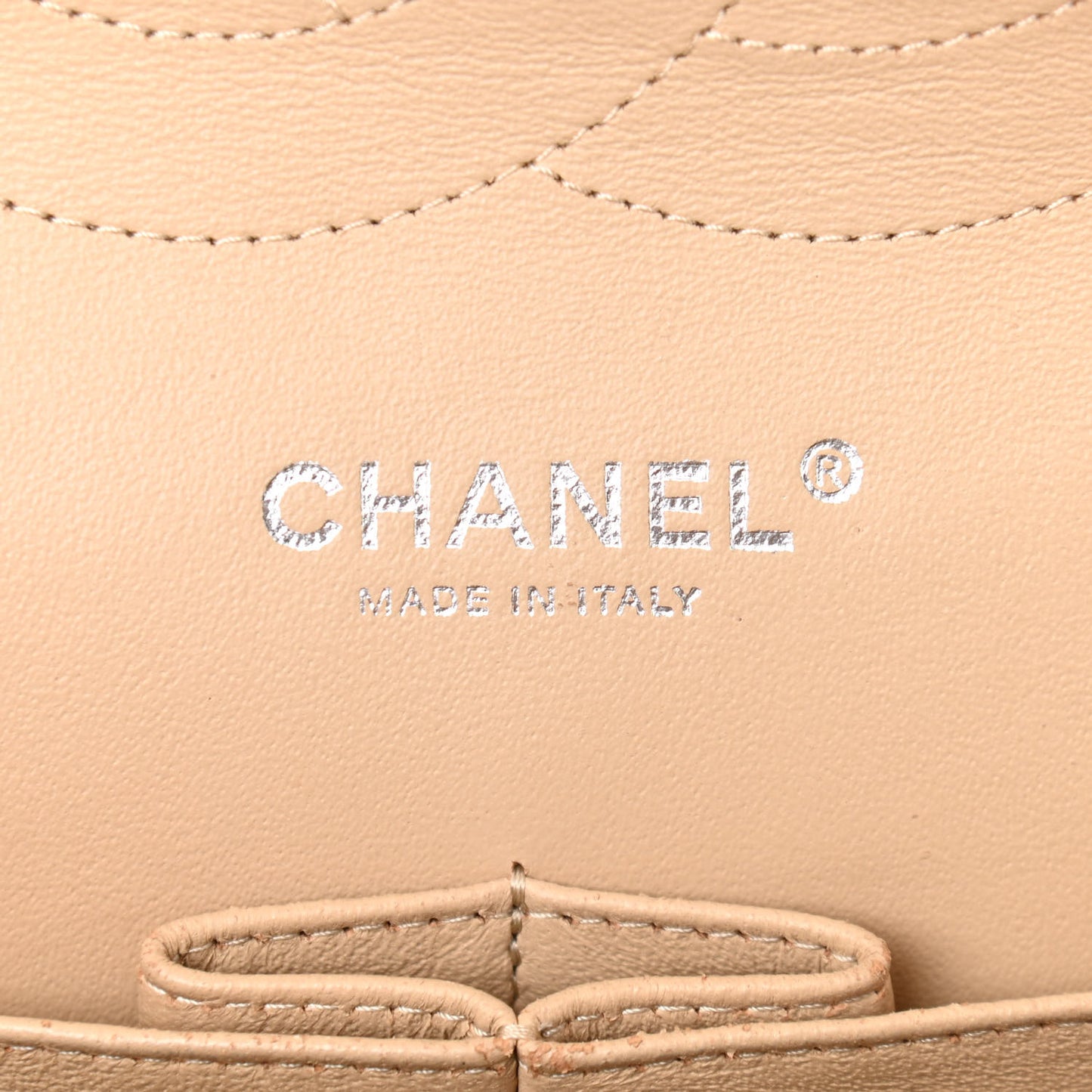 Caviar Quilted Jumbo Double Flap Beige Clair