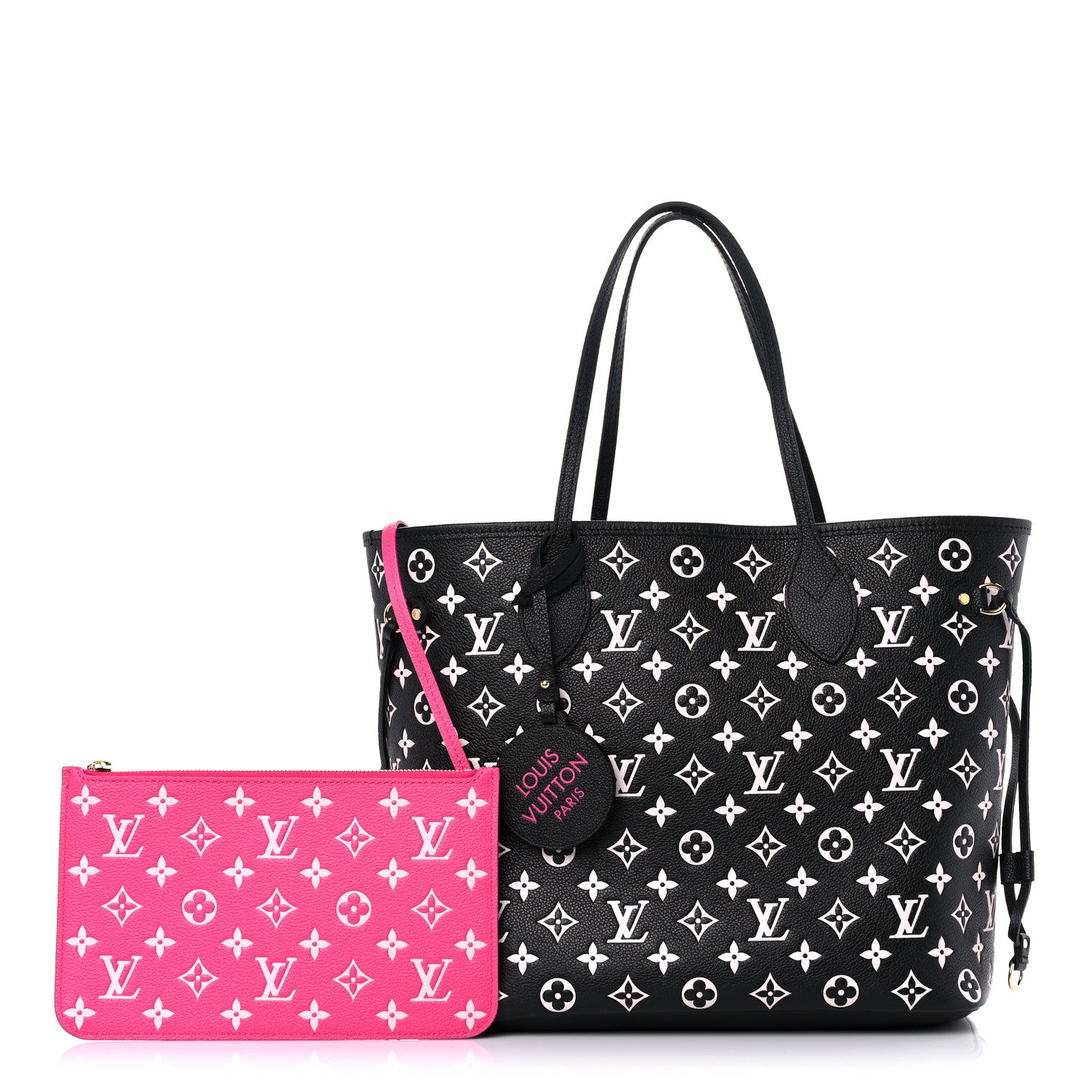 Louis Vuitton Empreinte Spring In The City Neverfull MM Black White Pink 1 of 9