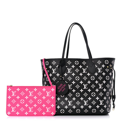 Louis Vuitton Empreinte Spring In The City Neverfull MM Black White Pink 1 of 9