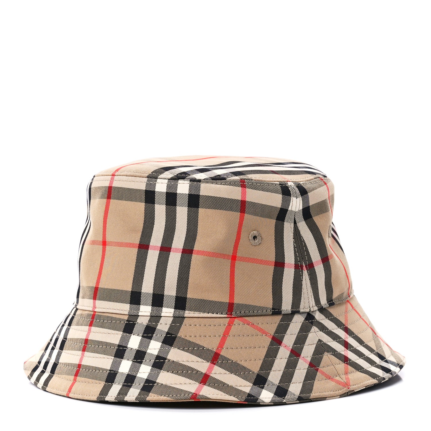 Burberry Technical Cotton Vintage Check Bucket Hat XS Archive Beige 1 of 8