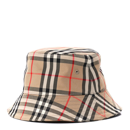 Burberry Technical Cotton Vintage Check Bucket Hat XS Archive Beige 1 of 8
