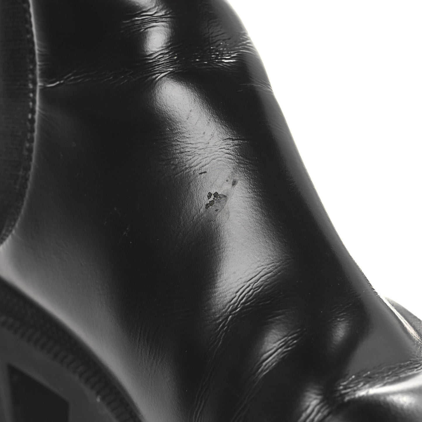 Calfskin Crystal GG Trip Chelsea Ankle Boots 38.5 Black