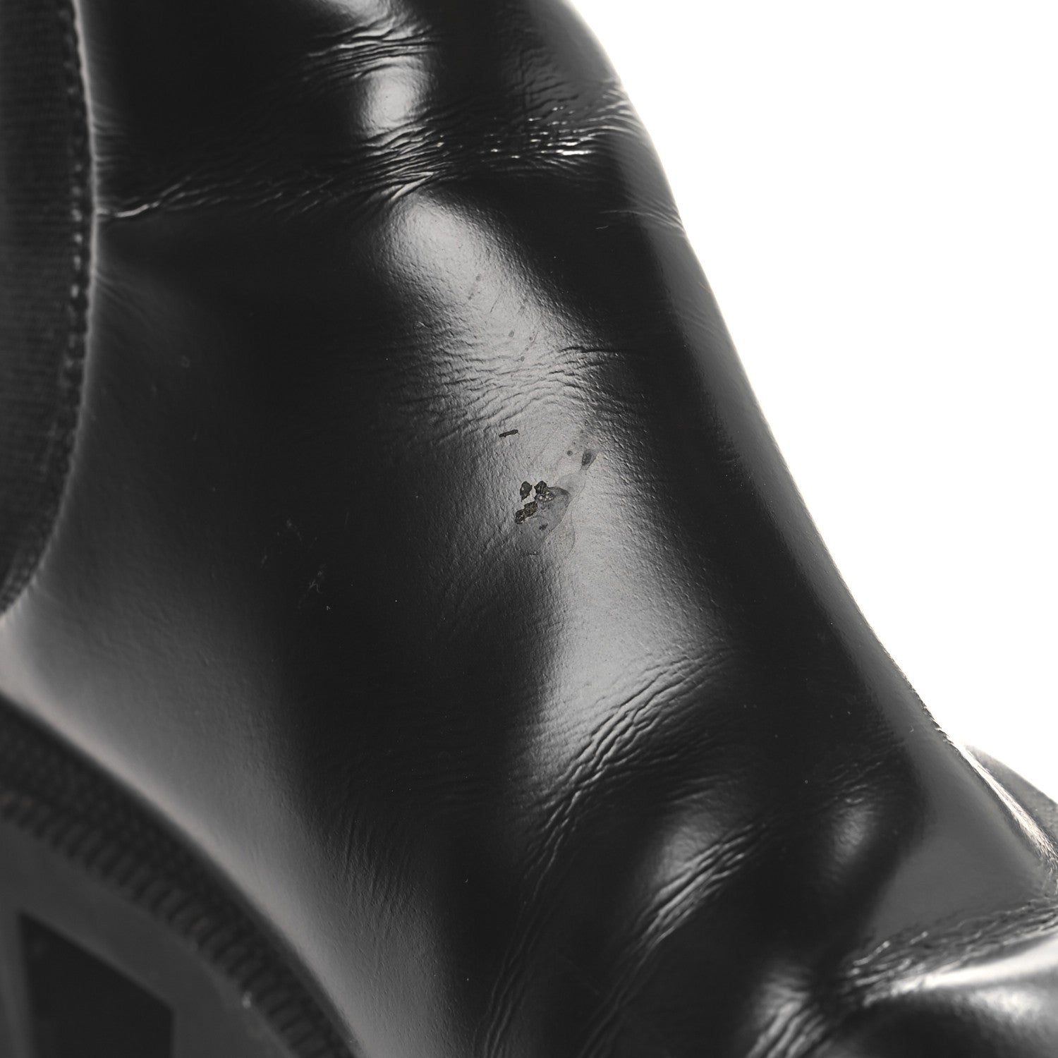 Gucci Calfskin Crystal GG Trip Chelsea Ankle Boots 38.5 Black 10 of 10