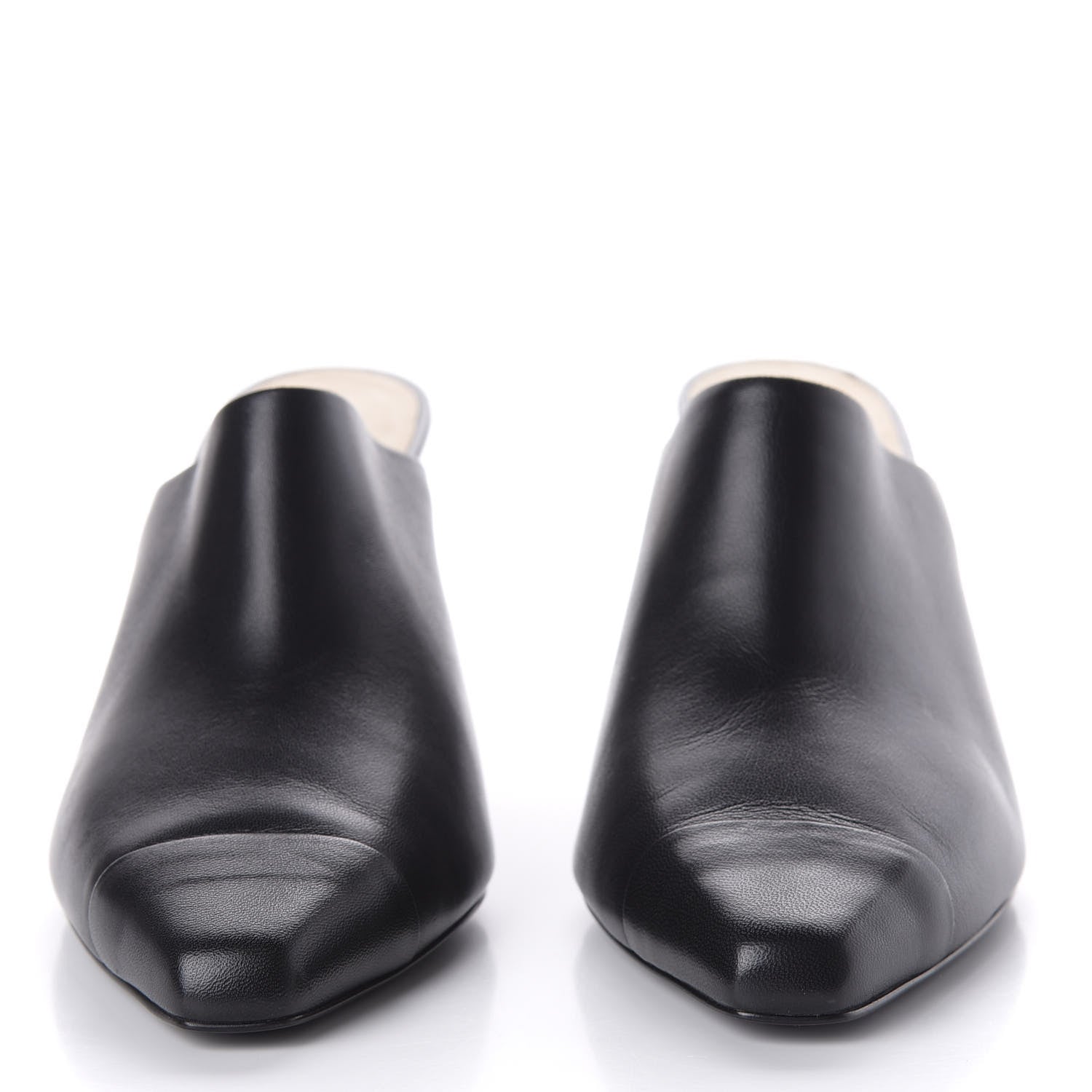 Chanel Lambskin Cap Toe Mules 38 Black 2 of 9