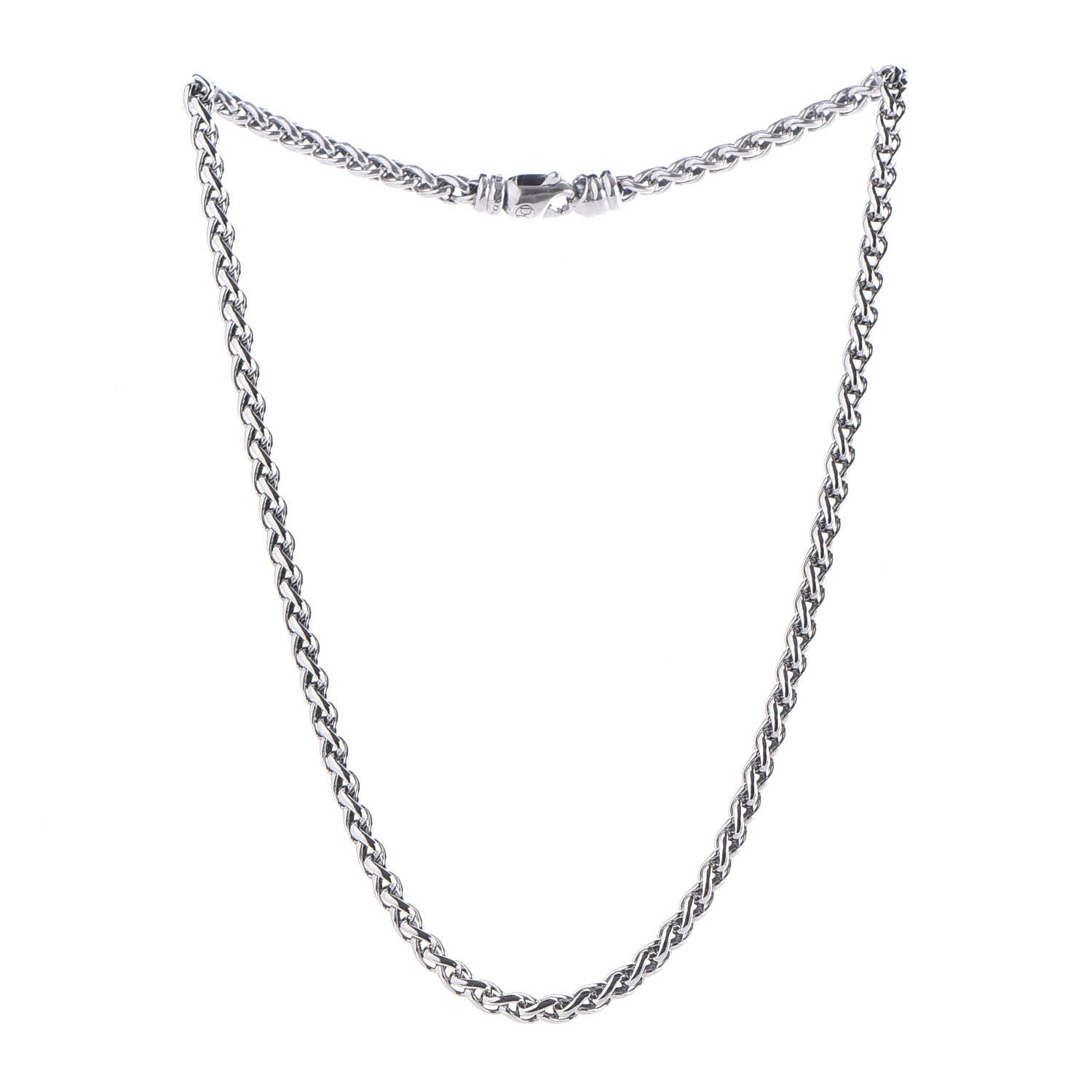 David Yurman Sterling Silver Wheat Chain Necklace 3 of 6