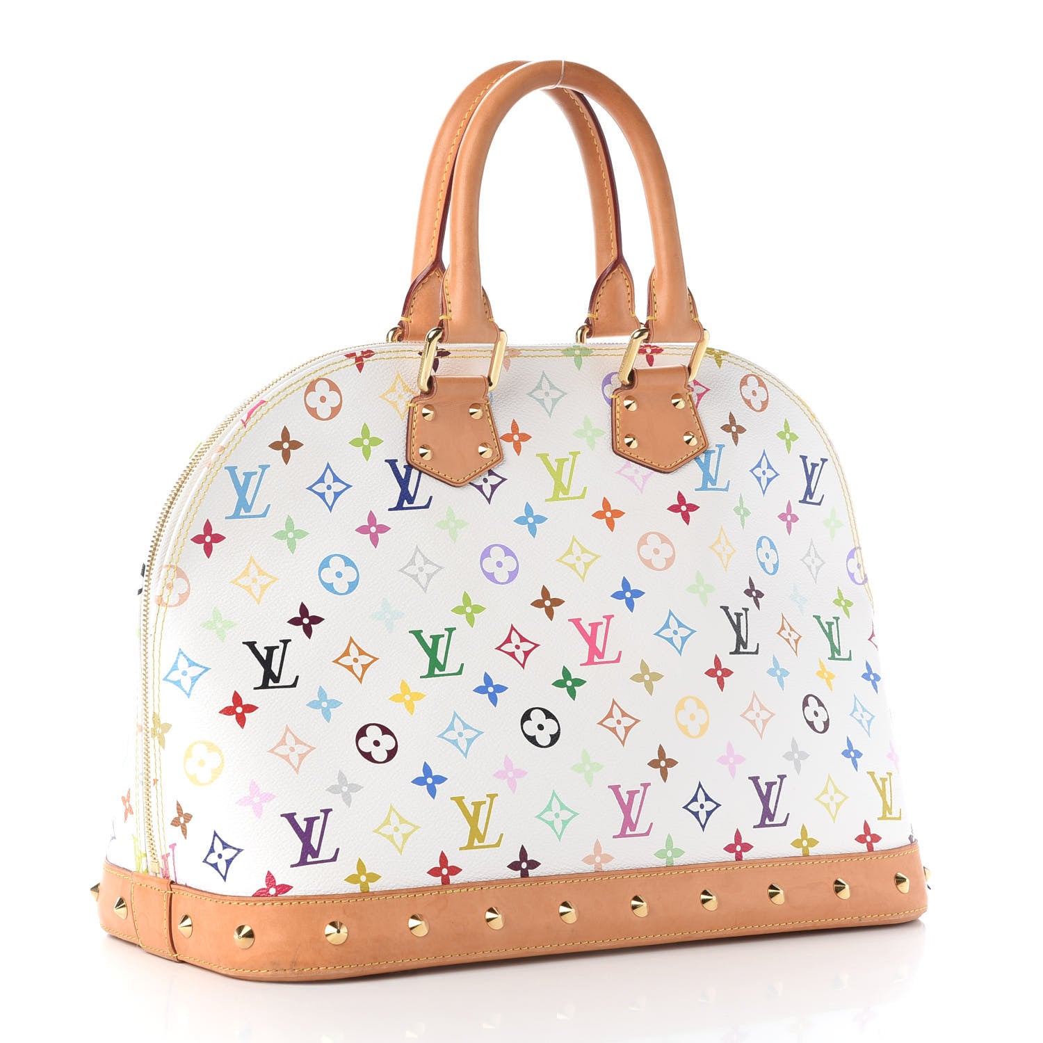 Louis Vuitton Monogram Multicolor Alma GM White 3 of 15