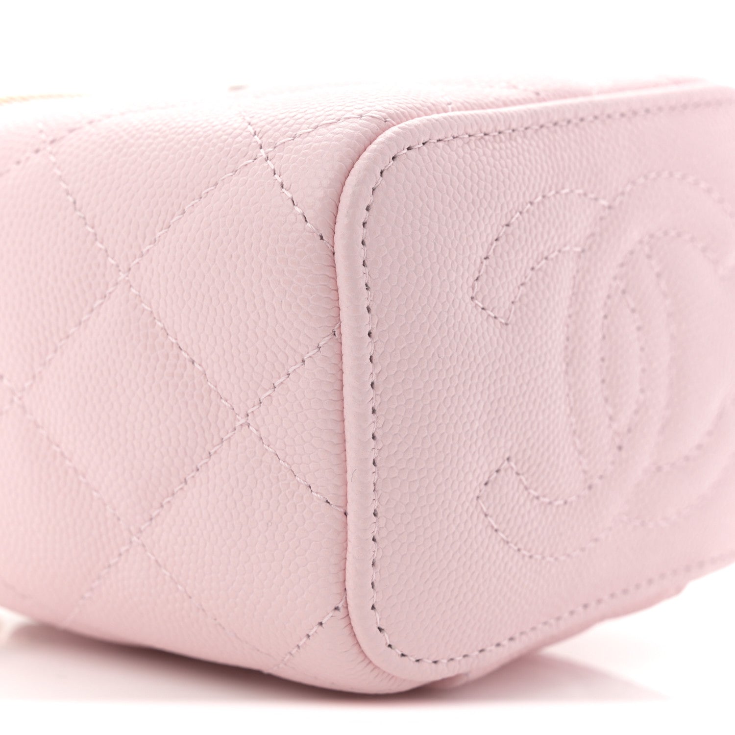 Chanel Caviar Quilted Mini Vanity Case With Chain Light Pink 9 of 11