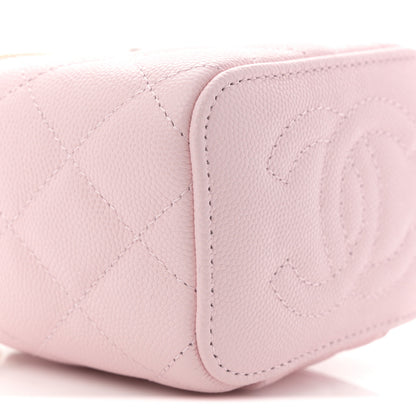 Chanel Caviar Quilted Mini Vanity Case With Chain Light Pink 9 of 11