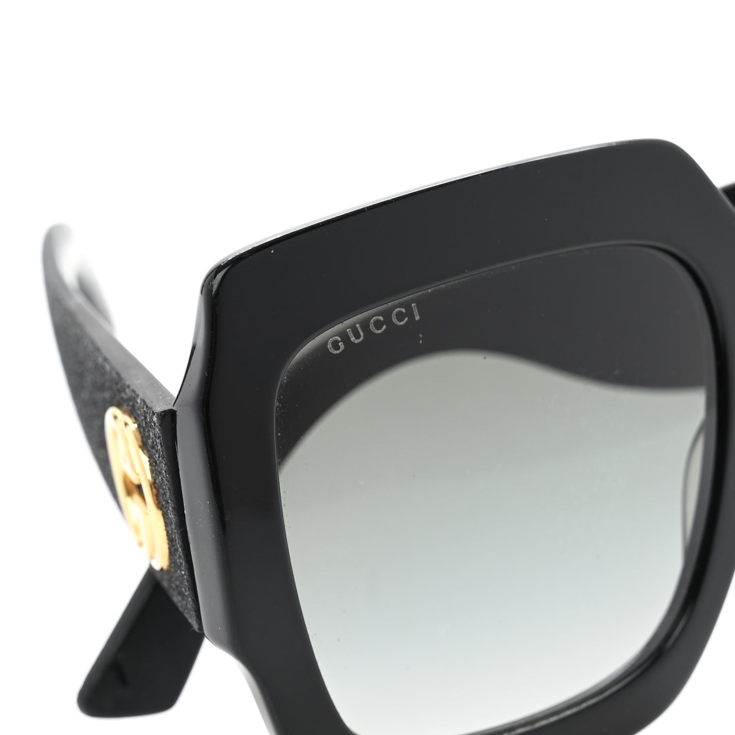 Square Frame Glitter GG0102S Sunglasses Black