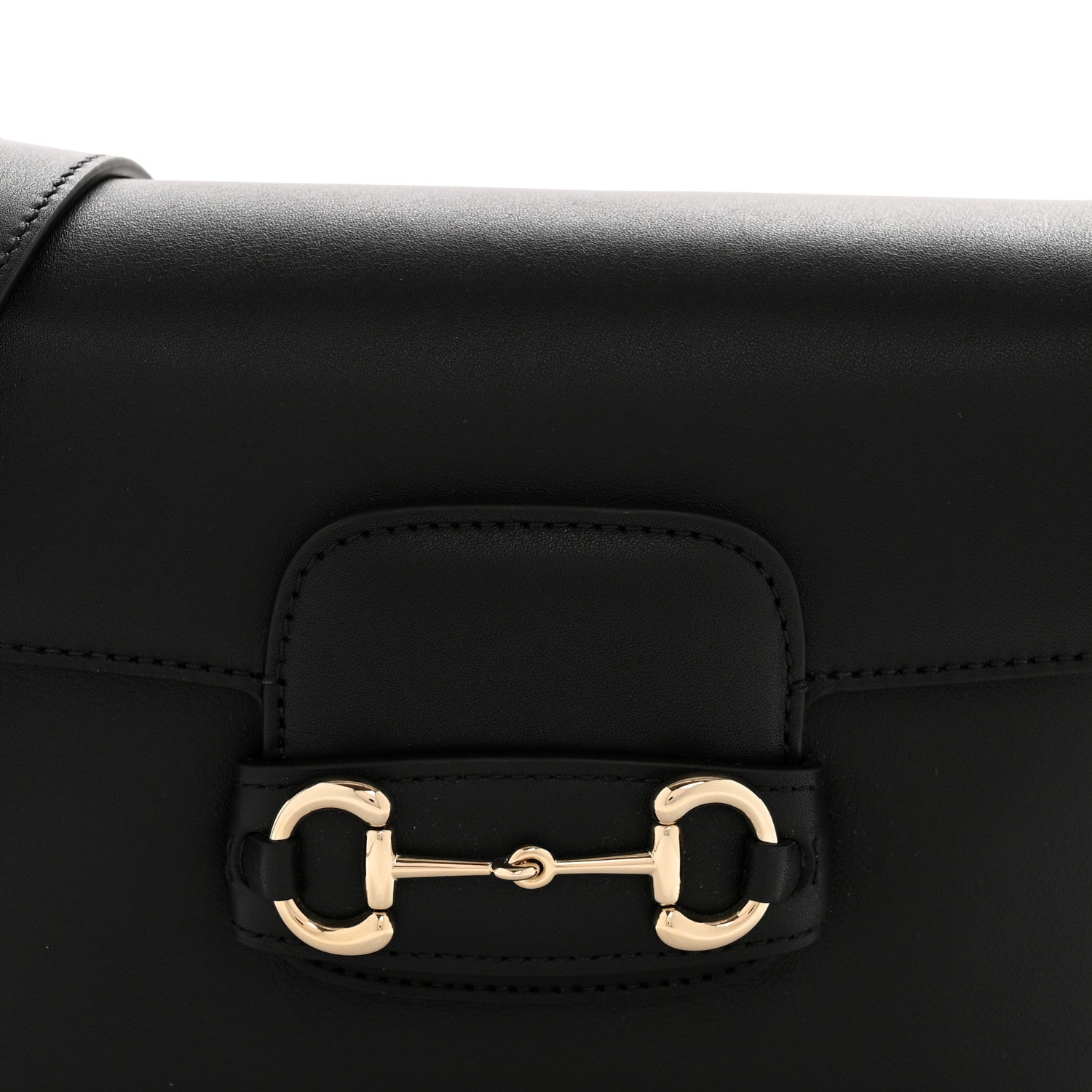 Gucci Arabella Calfskin Horsebit 1955 Shoulder Bag Black 8 of 10