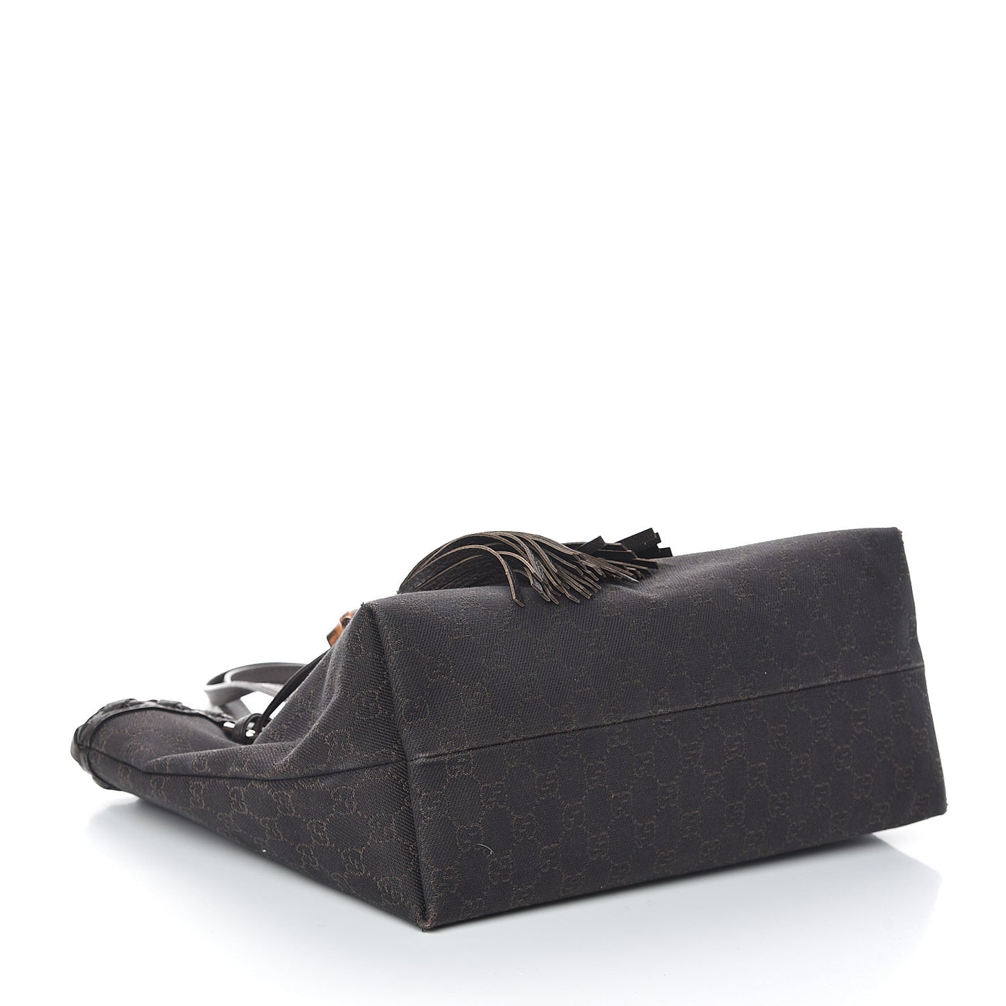 Monogram Peggy Braided Tote Black