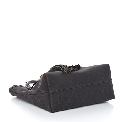 Gucci Monogram Peggy Braided Tote Black 3 of 8