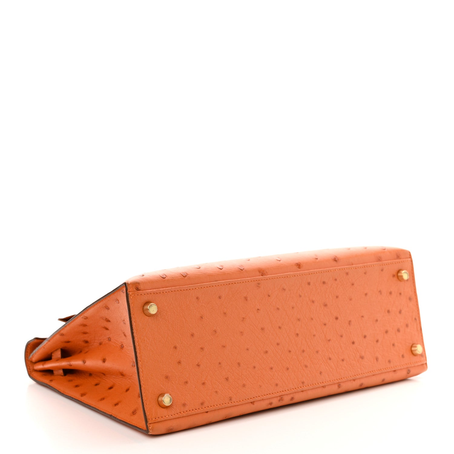 Hermes Ostrich Kelly Sellier 32 Orange 4 of 13