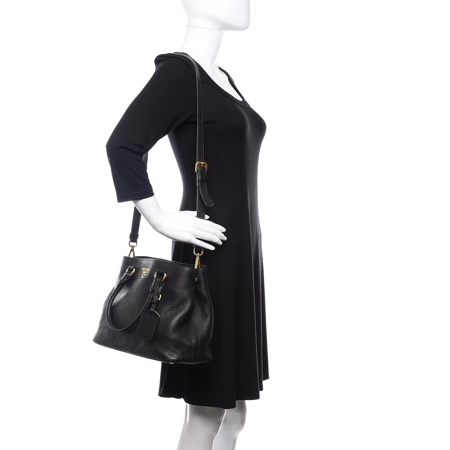 Vitello Daino Tote Black