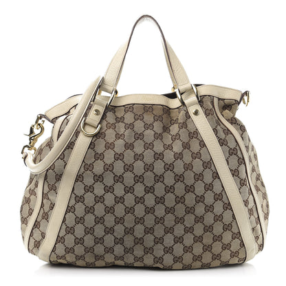 Gucci Monogram Medium Abbey Convertible Tote Off White 1 of 13