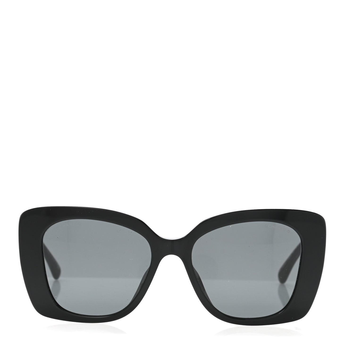 Acetate Strass Square Sunglasses 5422-B-A Black White