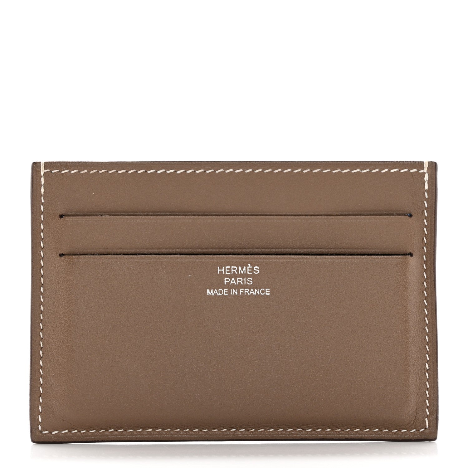 Hermes Swift Citizen Twill Card Case Etoupe 1 of 14