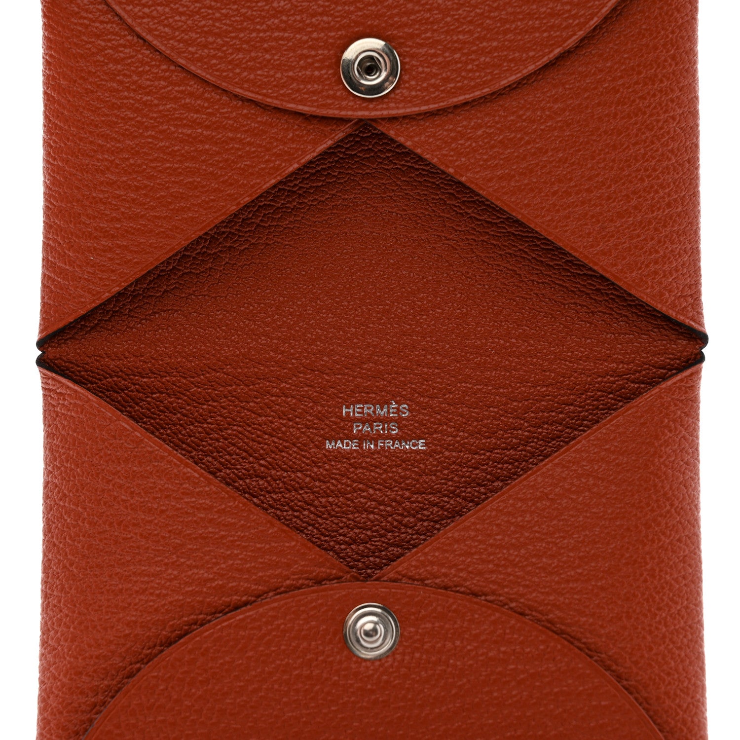 Hermes Chevre Mysore Calvi Card Case Cuivre 5 of 6