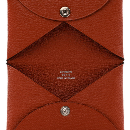 Hermes Chevre Mysore Calvi Card Case Cuivre 5 of 6