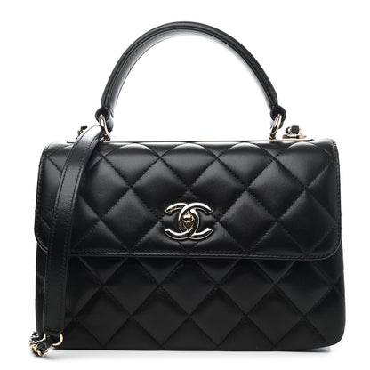 Chanel Lambskin Quilted Small Trendy CC Dual Handle Flap Bag Black 1 of 4